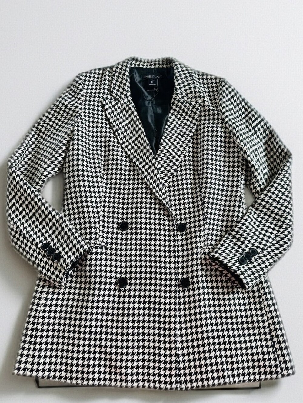 Rachel Zoe Career Open Front Houndstooth Jacket/Blazer Size XL